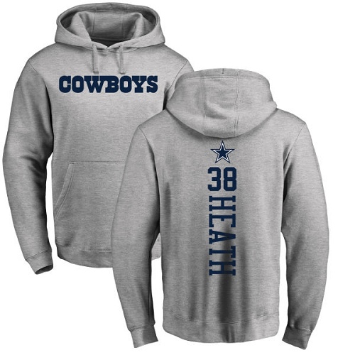 Men Dallas Cowboys Ash Jeff Heath Backer #38 Pullover NFL Hoodie Sweatshirts